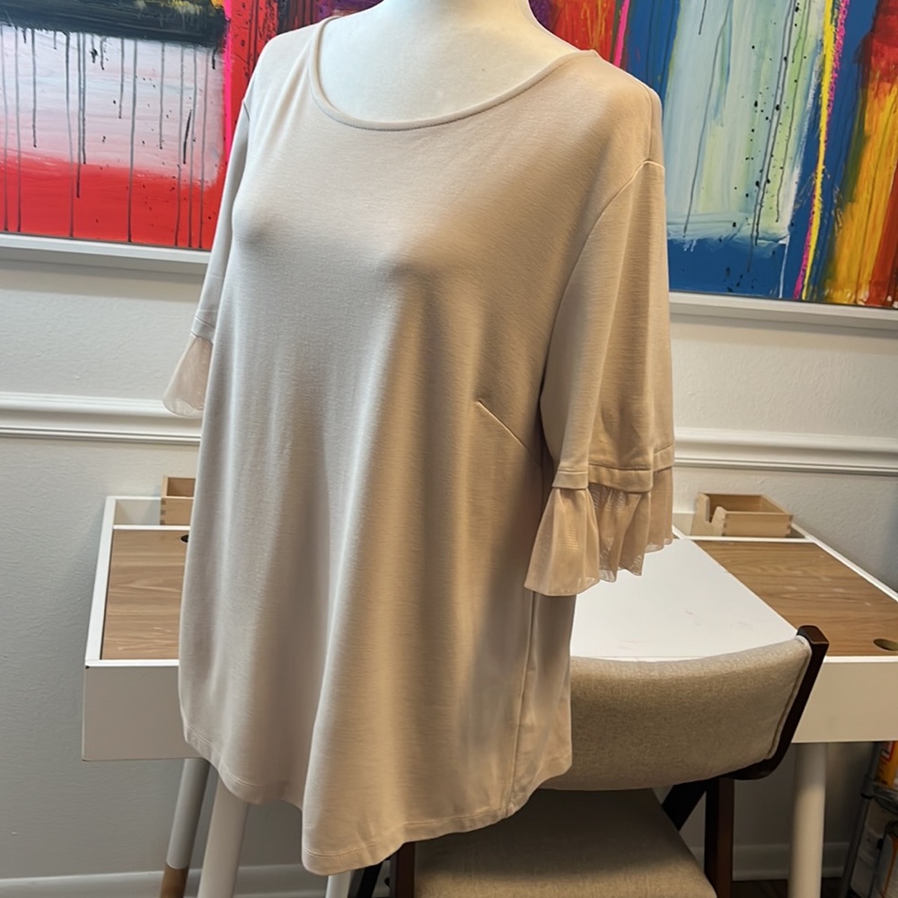 Ruffled sleeve blouse